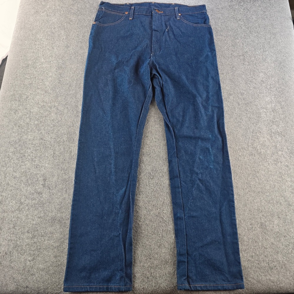 Wrangler 13MWZ Jeans Mens 37x32 Cowboy Cut Original Fit Rigid Blue Denim